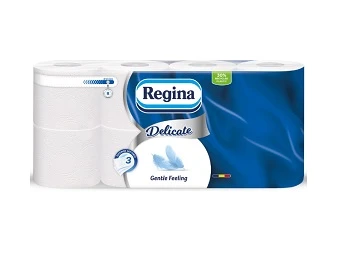 Hartie igienica Regina Delicate Gentle 3 straturi 8 role